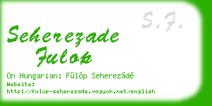 seherezade fulop business card