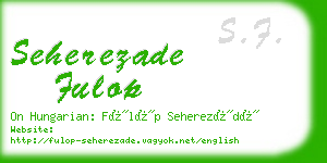 seherezade fulop business card